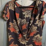 Ces Femme Navy Blue and Red Floral Sheath Dress | Size Medium Black Photo 4