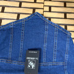 La‎ Armario Denim Corset Strapless Top Size Medium Blue Photo 2