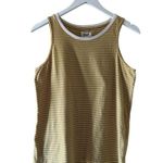 Pact Softspun Striped Crew Neck Organic Cotton Tank Mustard White SZ S #2133 Yellow Photo 2