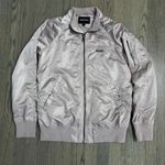 Members Only Bomber Jacket Womens XS Full Zip Shiny Light Pink Coat Photo 0