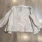 Eileen Fisher Textured Silk Acrylic Jacket Cardigan Champagne Beige Size S Photo 9