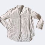 Madewell white gray plaid size small flannel button up Photo 11