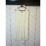 Knox Rose  Womens XL White Sleeveless Button V-neck Babydoll
Shirt Dress Bohemian Photo 1