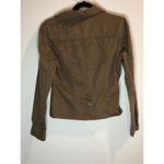 SO  Medium Brown Military Maverick Bomber Jacket Button Patch Neutral Photo 5