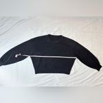 Lululemon NWOT  Perfectly Oversized Cropped Crew *Softstreme - Black - 6 Photo 9