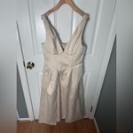 House Of CB  Paloma Vintage Cream Satin Pleated Midi Dress XL Photo 1