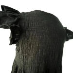 THML Women Small Dress Black Cotton Rayon Embroidery Flutter Aztec Western SW Photo 4