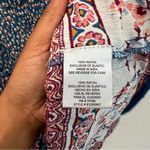 Patrons of Peace Floral Paisley Patterned Smocked Peplum Top Sleeveless Size L Photo 7