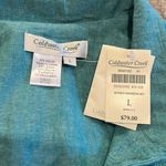 Coldwater Creek Turquoise Linen Blend Sunset Crossdye Jacket & Tank Set NWT Sz L Photo 9
