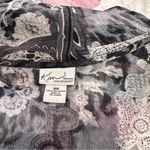 kim rogers  Size 16W Women's Black/White Floral Paisley Sheer Kimono Cardigan Photo 3