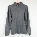 Gap NWT Vintage  Houndstooth Turtleneck Long‎ Sleeve Cotton Top Shirt Size Large Photo 2