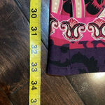 Venus  Wide Leg Paisley Print Pant Stretchy Side zip Pink Multi Size XS Flowy Photo 7