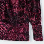 Venus Womens Crushed Velvet Bell Sleeve Top Size L Red Black Dark Romantic Goth Photo 2