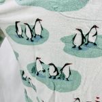 Munki Munki White Penguin Love Flannel Pajama Set Large Photo 4