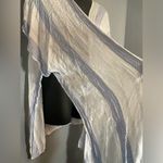 Blue Island  white and blue striped lightweight cover-up Photo 3