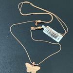ALEX AND ANI 2018 32” Color Infusion Butterfly Rose Gold Chain Station Necklace Photo 3