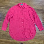 J.Crew  Cotton Popover Shirt Womens Small Long Sleeve Button Down‎ Top Hot Pink Photo 0