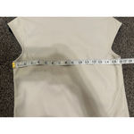 Sincerely Jules Faux Leather Off White Short Sleeve Top S Photo 7