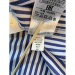 Gap  Blue‎ White Stripe Ruffle V Neck Cottage Shirt Womens Small Peasant Feminine Photo 9
