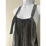 Miou Muse Charcoal Tencel Jumpsuit Overalls Wide Leg Crop M Gray Size M Photo 4