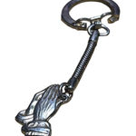 Women's Unbranded Praying Hands Keychain One Size Silver Photo 0