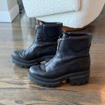 Timberland Everleigh Front-Zip Boot size 8.5 Black Leather GUC Photo 6