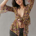 Urban Outfitters NWT Paris Tie-Front Blouse Size XS Photo 0