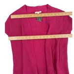 Eileen Fisher Hot Pink 100% Linen Knit Short Sleeve Open Cardigan Womens Size XS Photo 6