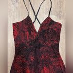 hourglass y2k vintage red and black sparkly glitter midi dress Size M Photo 1