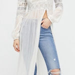 Free People  Sweet Sunny Days Tunic White Lace Sheer Size XS Photo 0
