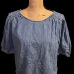 Gap  denim blouse with tie at back if neck Photo 2