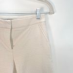 Trina Turk  Women's White Textured Cotton Blend Slim Ankle Pants Size 0 Photo 5