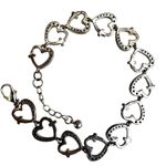 Rhinestone Heart cross Link Bracelet Photo 2