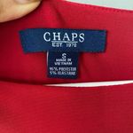 CHAPS sz S red black color block long sleeve sheath dress Photo 6