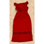 Free People NEW  Foolish Heart Midi Dress Red Dahlia Combo Sz S Photo 3