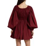 Ulla Johnson  Martine Bubble Minidress Women's 2 Burgundy Long Sleeve NWOT Photo 1