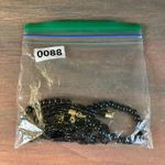 Talbots 0088 Y2K Black Onyx Glass & Enamel Bead Art-Deco Style Necklace EUC Photo 6