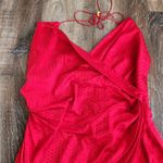 Retrofête Retrofete Ceres Embellished Silk Dress in Red Crystal Embellishments Medium NWT Photo 5