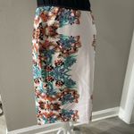 Bisou Bisou Michell Floral Skirt White Teal Orange Women's M Photo 1