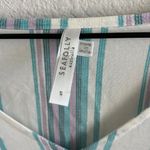 Seafolly Australia Striped Ruffle Sleeve Top Blouse Shirt Preppy Small Photo 2