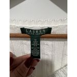 Ralph Lauren Lauren  Cable-Knit Cotton V-Neck Sweater White Size 1X Preppy Photo 5