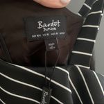 Bardot NWT  black stripe ruffle shoulder dress Photo 7