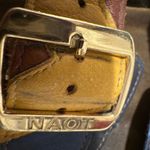 NAOT Women's Leather Sandals Multicolor Buckle Cork Footbed Slide Size 39 Brown Photo 5