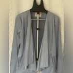 Hutch Anthropologie ||  Draped Faux Suede Jacket in Baby blue Photo 2