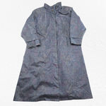 London Fog 1980s  Floral Water Resistant Wool Lined Transitional Trench Coat 12P Photo 6