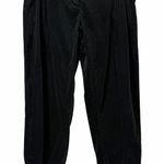 BRORA Black Corduroy Bombacho Pleated Slouchy Tapered Ankle Pants Women’s Size 4 Photo 0
