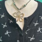 Downeast vintage Cardigan Sweater with Scissor Pattern Photo 1