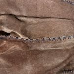1960s Brown Suede Leather Pants Embellished Bell Bottoms Size 30 Photo 10