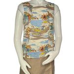 BODEN Tropical Print Sleeveless Top Shift Shirt Button Back Womens Size 6 Photo 0