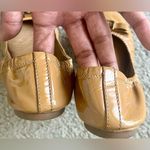 Tory Burch Eddie Bow Patent Leather Ballet Flats Size 6 Royal Tan Excellent Cond. Photo 5
